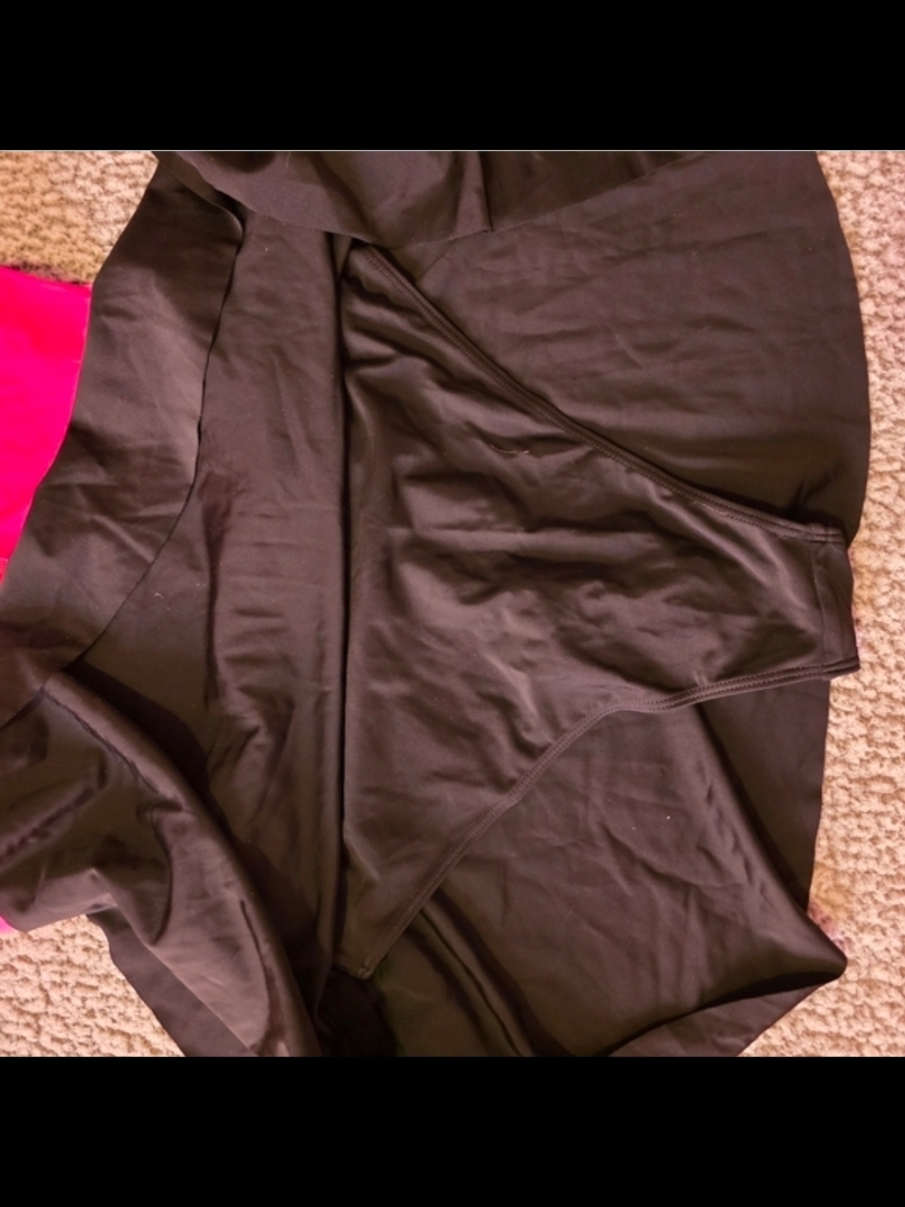 Black with Bright Pink Swim Dress XXL - Picture 4 of 6